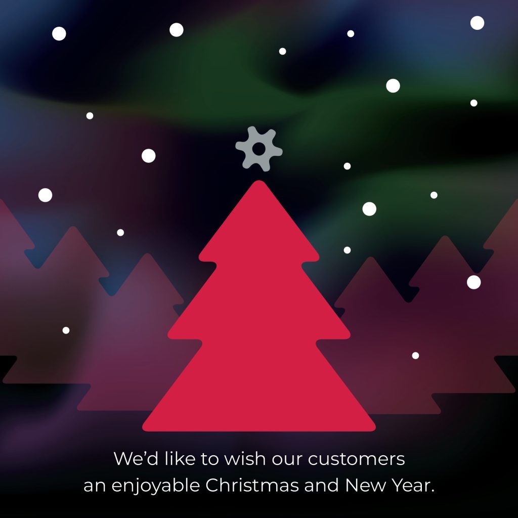 We’d like to wish our customers an enjoyable Christmas and New Year